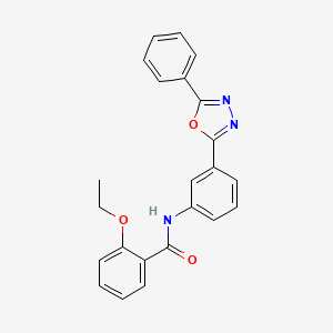 molecular formula C23H19N3O3 B3522118 2-ethoxy-N-[3-(5-phenyl-1,3,4-oxadiazol-2-yl)phenyl]benzamide 