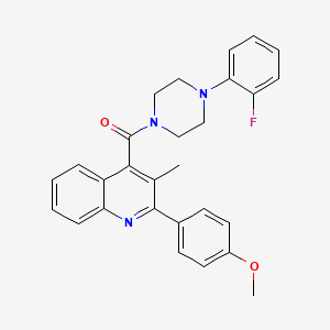 4-{[4-(2-fluorophenyl)-1-piperazinyl]carbonyl}-2-(4-methoxyphenyl)-3-methylquinoline