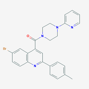 6-bromo-2-(4-methylphenyl)-4-{[4-(2-pyridinyl)-1-piperazinyl]carbonyl}quinoline