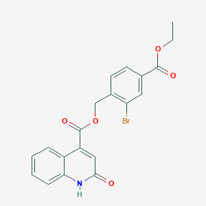 2-bromo-4-(ethoxycarbonyl)benzyl 2-hydroxy-4-quinolinecarboxylate