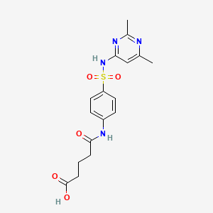 5-(4-{[(2,6-DIMETHYL-4-PYRIMIDINYL)AMINO]SULFONYL}ANILINO)-5-OXOPENTANOIC ACID