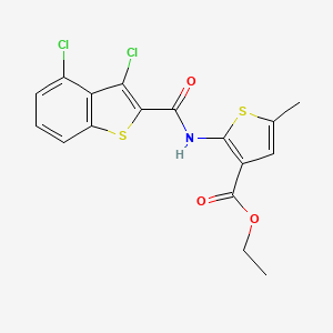 ethyl 2-{[(3,4-dichloro-1-benzothien-2-yl)carbonyl]amino}-5-methyl-3-thiophenecarboxylate