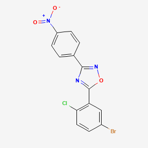 5-(5-bromo-2-chlorophenyl)-3-(4-nitrophenyl)-1,2,4-oxadiazole