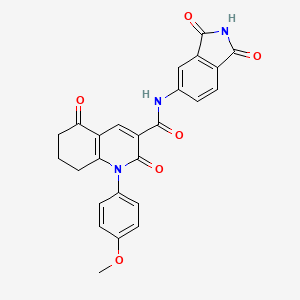 N-(1,3-dioxo-2,3-dihydro-1H-isoindol-5-yl)-1-(4-methoxyphenyl)-2,5-dioxo-1,2,5,6,7,8-hexahydroquinoline-3-carboxamide