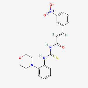 molecular formula C20H20N4O4S B3522185 N-({[2-(4-morpholinyl)phenyl]amino}carbonothioyl)-3-(3-nitrophenyl)acrylamide 