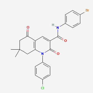 N-(4-bromophenyl)-1-(4-chlorophenyl)-7,7-dimethyl-2,5-dioxo-1,2,5,6,7,8-hexahydroquinoline-3-carboxamide