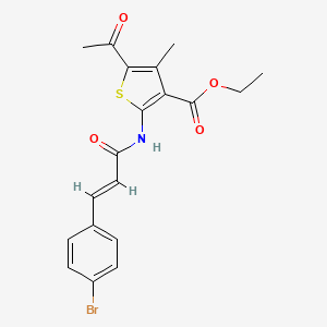 ethyl 5-acetyl-2-{[3-(4-bromophenyl)acryloyl]amino}-4-methyl-3-thiophenecarboxylate