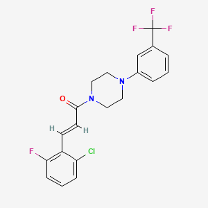 1-[3-(2-chloro-6-fluorophenyl)acryloyl]-4-[3-(trifluoromethyl)phenyl]piperazine