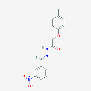 molecular formula C16H15N3O4 B352221 2-(4-methylphenoxy)-N'-(3-nitrobenzylidene)acetohydrazide CAS No. 94460-38-5