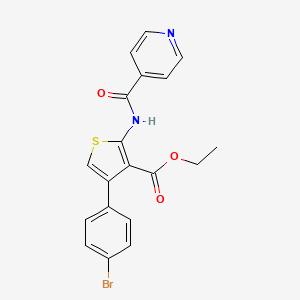 molecular formula C19H15BrN2O3S B3522226 ethyl 4-(4-bromophenyl)-2-(pyridine-4-amido)thiophene-3-carboxylate 