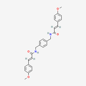 molecular formula C28H28N2O4 B3522228 N,N'-[1,4-phenylenebis(methylene)]bis[3-(4-methoxyphenyl)acrylamide] 