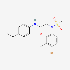 N~2~-(4-bromo-3-methylphenyl)-N~1~-(4-ethylphenyl)-N~2~-(methylsulfonyl)glycinamide