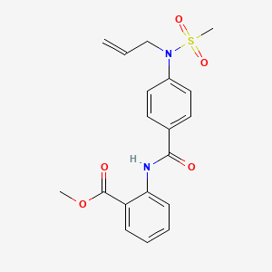 molecular formula C19H20N2O5S B3522291 methyl 2-({4-[allyl(methylsulfonyl)amino]benzoyl}amino)benzoate 