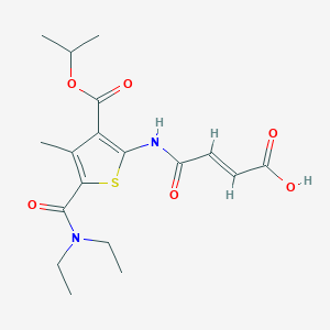 4-{[5-[(diethylamino)carbonyl]-3-(isopropoxycarbonyl)-4-methyl-2-thienyl]amino}-4-oxo-2-butenoic acid