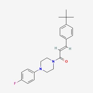 molecular formula C23H27FN2O B3522298 1-[3-(4-tert-butylphenyl)acryloyl]-4-(4-fluorophenyl)piperazine 