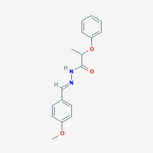 molecular formula C17H18N2O3 B352231 N'-[(E)-(4-methoxyphenyl)methylidene]-2-phenoxypropanehydrazide CAS No. 301309-22-8