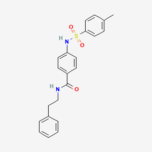 molecular formula C22H22N2O3S B3522313 4-{[(4-methylphenyl)sulfonyl]amino}-N-(2-phenylethyl)benzamide 