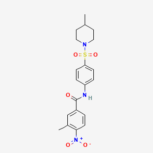 3-METHYL-N-{4-[(4-METHYLPIPERIDINO)SULFONYL]PHENYL}-4-NITROBENZAMIDE