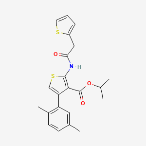 molecular formula C22H23NO3S2 B3522322 isopropyl 4-(2,5-dimethylphenyl)-2-[(2-thienylacetyl)amino]-3-thiophenecarboxylate 