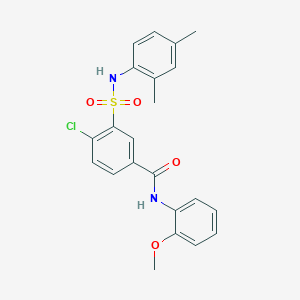 4-chloro-3-{[(2,4-dimethylphenyl)amino]sulfonyl}-N-(2-methoxyphenyl)benzamide