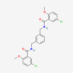 molecular formula C24H22Cl2N2O4 B3522332 N,N'-[1,3-phenylenebis(methylene)]bis(5-chloro-2-methoxybenzamide) 