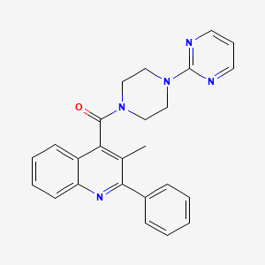 3-METHYL-2-PHENYL-4-[4-(PYRIMIDIN-2-YL)PIPERAZINE-1-CARBONYL]QUINOLINE