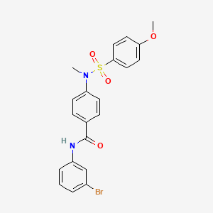 molecular formula C21H19BrN2O4S B3522361 N-(3-bromophenyl)-4-[[(4-methoxyphenyl)sulfonyl](methyl)amino]benzamide 