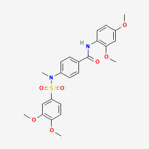 molecular formula C24H26N2O7S B3522391 N-(2,4-dimethoxyphenyl)-4-[[(3,4-dimethoxyphenyl)sulfonyl](methyl)amino]benzamide 