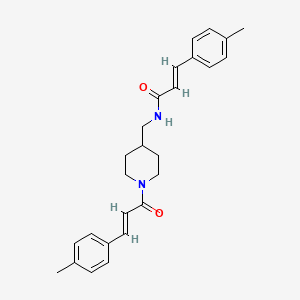 3-(4-methylphenyl)-N-({1-[3-(4-methylphenyl)acryloyl]-4-piperidinyl}methyl)acrylamide