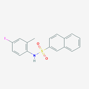 molecular formula C17H14INO2S B3522398 N-(4-iodo-2-methylphenyl)naphthalene-2-sulfonamide 