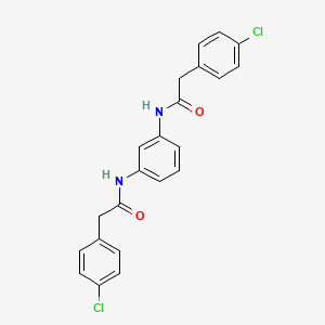 molecular formula C22H18Cl2N2O2 B3522403 2-(4-CHLOROPHENYL)-N-{3-[2-(4-CHLOROPHENYL)ACETAMIDO]PHENYL}ACETAMIDE 