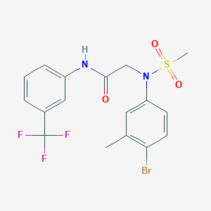 N~2~-(4-bromo-3-methylphenyl)-N~2~-(methylsulfonyl)-N~1~-[3-(trifluoromethyl)phenyl]glycinamide