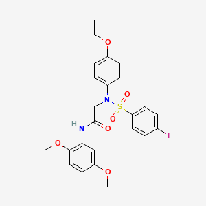 molecular formula C24H25FN2O6S B3522413 N~1~-(2,5-dimethoxyphenyl)-N~2~-(4-ethoxyphenyl)-N~2~-[(4-fluorophenyl)sulfonyl]glycinamide 