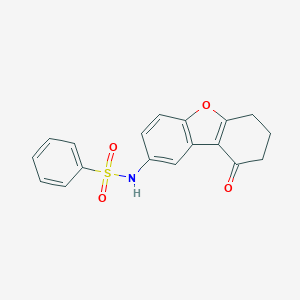 molecular formula C18H15NO4S B352242 N-(9-oxo-7,8-dihydro-6H-dibenzofuran-2-yl)benzenesulfonamide CAS No. 406474-27-9