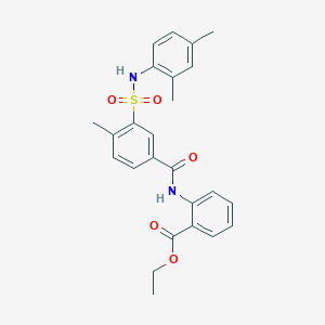 ethyl 2-[(3-{[(2,4-dimethylphenyl)amino]sulfonyl}-4-methylbenzoyl)amino]benzoate