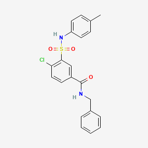 molecular formula C21H19ClN2O3S B3522435 N-benzyl-4-chloro-3-{[(4-methylphenyl)amino]sulfonyl}benzamide 