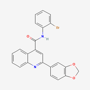 2-(2H-13-BENZODIOXOL-5-YL)-N-(2-BROMOPHENYL)QUINOLINE-4-CARBOXAMIDE