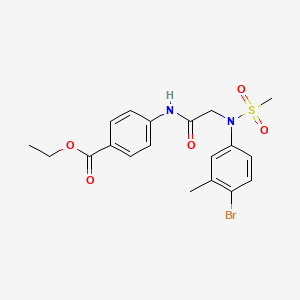 ethyl 4-{[N-(4-bromo-3-methylphenyl)-N-(methylsulfonyl)glycyl]amino}benzoate