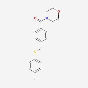 (4-{[(4-Methylphenyl)sulfanyl]methyl}phenyl)(morpholin-4-yl)methanone