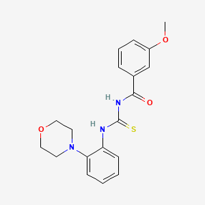 molecular formula C19H21N3O3S B3522461 3-methoxy-N-({[2-(4-morpholinyl)phenyl]amino}carbonothioyl)benzamide 