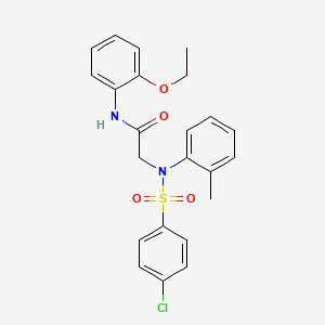 molecular formula C23H23ClN2O4S B3522469 N~2~-[(4-chlorophenyl)sulfonyl]-N~1~-(2-ethoxyphenyl)-N~2~-(2-methylphenyl)glycinamide 