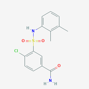 molecular formula C15H15ClN2O3S B3522477 4-chloro-3-{[(2,3-dimethylphenyl)amino]sulfonyl}benzamide 