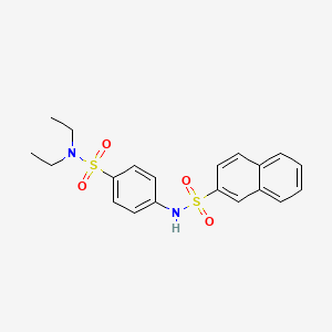 N-[4-(diethylsulfamoyl)phenyl]naphthalene-2-sulfonamide