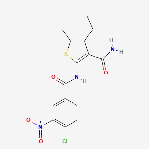 2-[(4-chloro-3-nitrobenzoyl)amino]-4-ethyl-5-methyl-3-thiophenecarboxamide