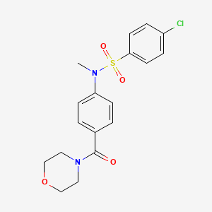 4-chloro-N-methyl-N-[4-(4-morpholinylcarbonyl)phenyl]benzenesulfonamide