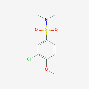 molecular formula C9H12ClNO3S B3522527 3-chloro-4-methoxy-N,N-dimethylbenzenesulfonamide 