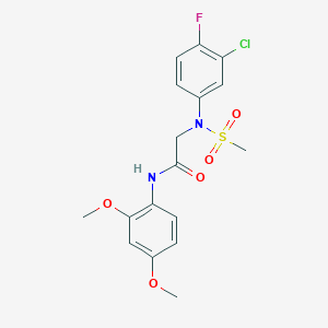 N~2~-(3-chloro-4-fluorophenyl)-N~1~-(2,4-dimethoxyphenyl)-N~2~-(methylsulfonyl)glycinamide