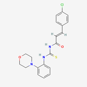 molecular formula C20H20ClN3O2S B3522546 3-(4-chlorophenyl)-N-({[2-(4-morpholinyl)phenyl]amino}carbonothioyl)acrylamide 