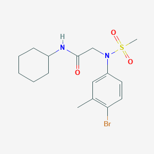 N~2~-(4-bromo-3-methylphenyl)-N~1~-cyclohexyl-N~2~-(methylsulfonyl)glycinamide