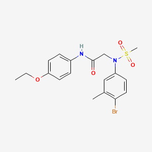 N~2~-(4-bromo-3-methylphenyl)-N~1~-(4-ethoxyphenyl)-N~2~-(methylsulfonyl)glycinamide